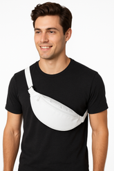 White Fanny Pack - Adjustable Costume Accessory